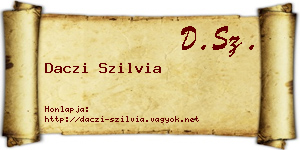 Daczi Szilvia névjegykártya