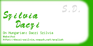 szilvia daczi business card